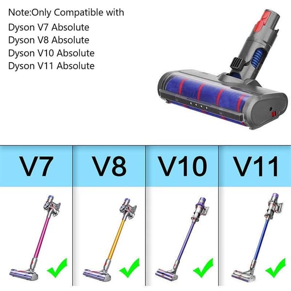 Myk rullebørste for Dyson V7/V8/V10/V11 Absolute