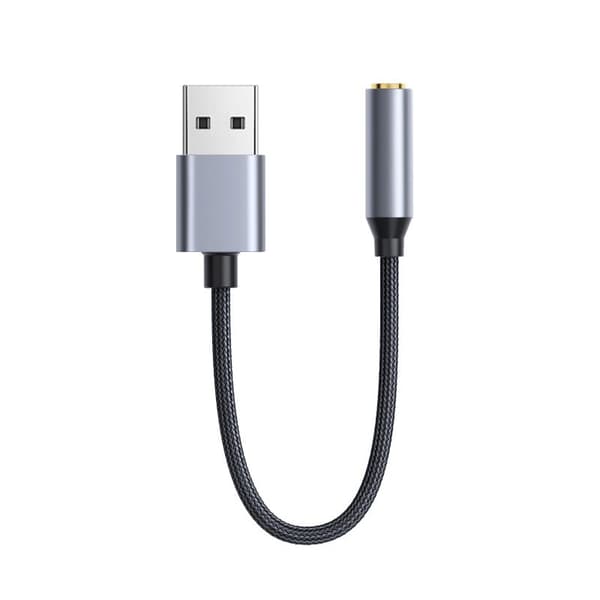 USB til 3.5mm Lydkabel: Perfekt til PC, Headset og Mikrofon - 0.2m