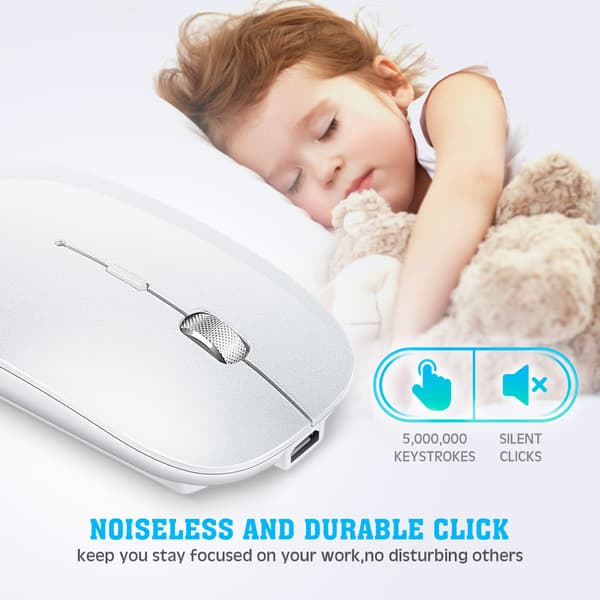 Langaton Bluetooth Dual Mode -hiiri monilaitteiseen käyttöön White