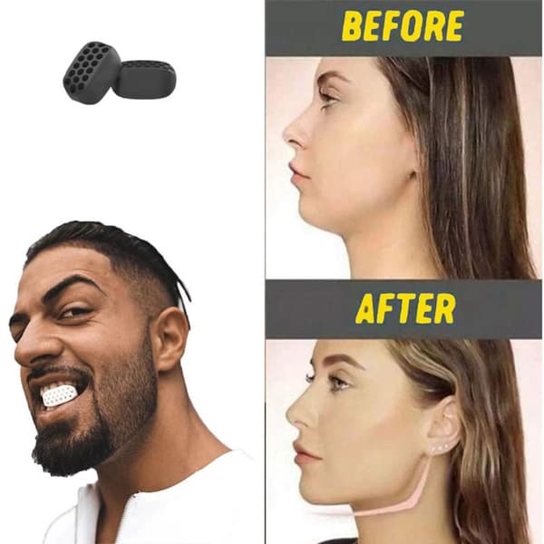 Set med 6 Jawline Exerciser Black