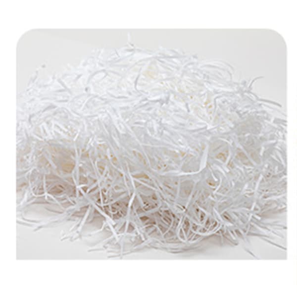 Rosa strimlat papper - 200g presentförpackningsfyllning White