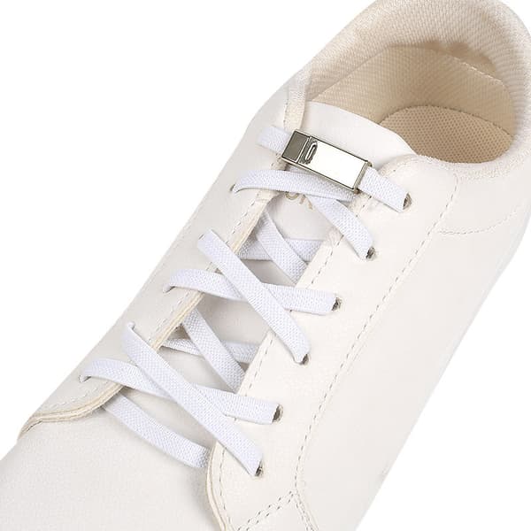 Elastiska & Knytfria Skosnören White