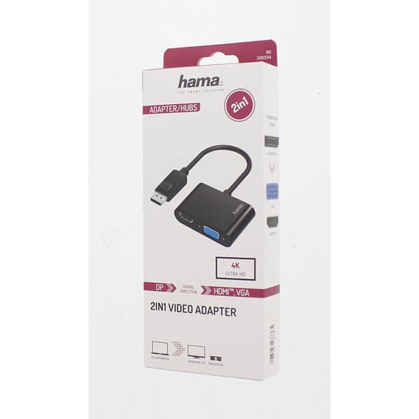 Adapter Multimedia 2-in-1 DisplayPort-VGA/HDMI 4K