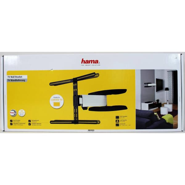 Väggfäste Fullmotion XL Curved 32"-65" Svart