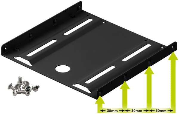 2,5" harddisk installasjonsramme til 3,5"