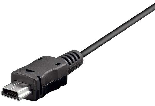 Mini USB synkroniserings- og ladekabel, sort