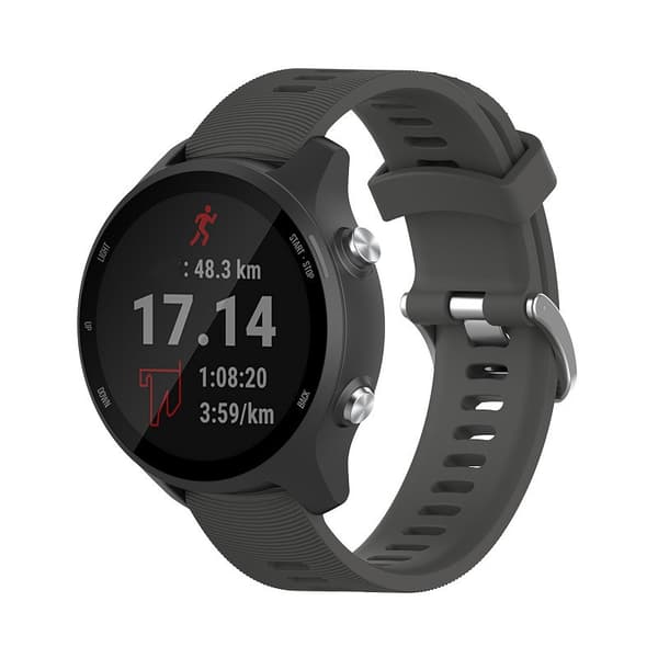 Urrem til Garmin Forerunner 245 Silikone Grey Garmin Forerunner 245 20 mm