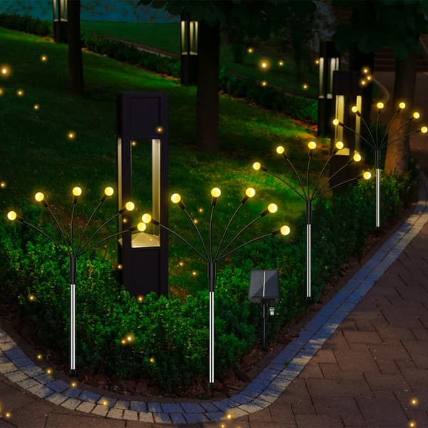 Solcelledrevne ildfluelys 10 LED'er 4-pak WarmWhite