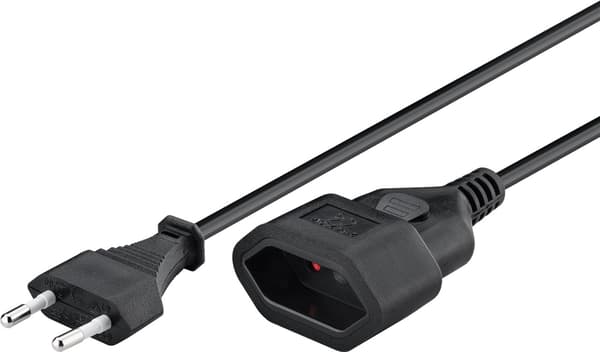 Forlænger eurostik, 3 m, sort
