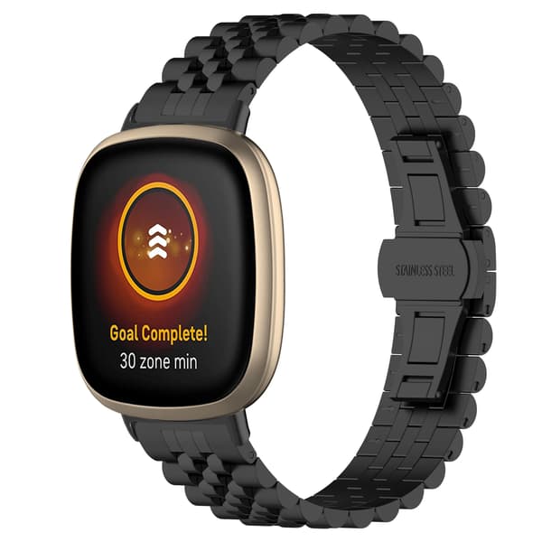 Urrem i rustfrit stål Black Fitbit Versa 3 / 4 / 5