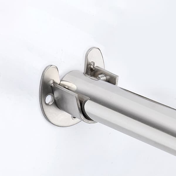 Fästen för Garderobsstång i Rostfritt Stål, 2-pack Silver M