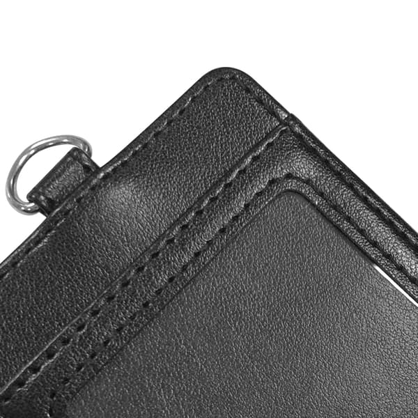 Vertikal Korthållare i PU-Läder Black