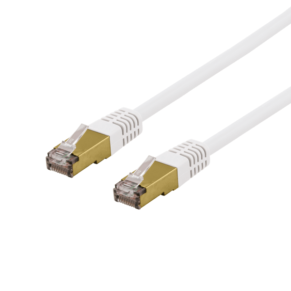 S/FTP Cat6a patch cable, delta cert, LSZH, 5m, white