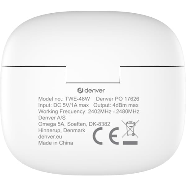 Hovedtelefoner In-Ear TWS 6 timer TWE-48W Hvide