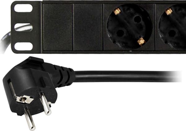 Powerstrip 8xCEE 7/3 socket 1xCEE 7/7 switch 19 "1U 3m