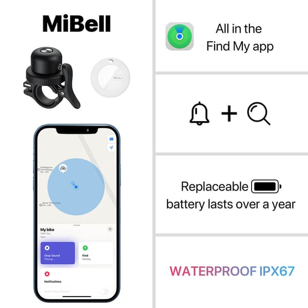 MIBELL Anti-Loss -pyöränkello, musta