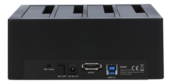 SuperSpeed USB 5 Gbps Docking Station 4xSATA HDD/SSD Clone
