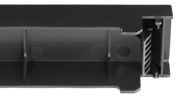 19" 1U plastic cover panel, screw-free installation, black