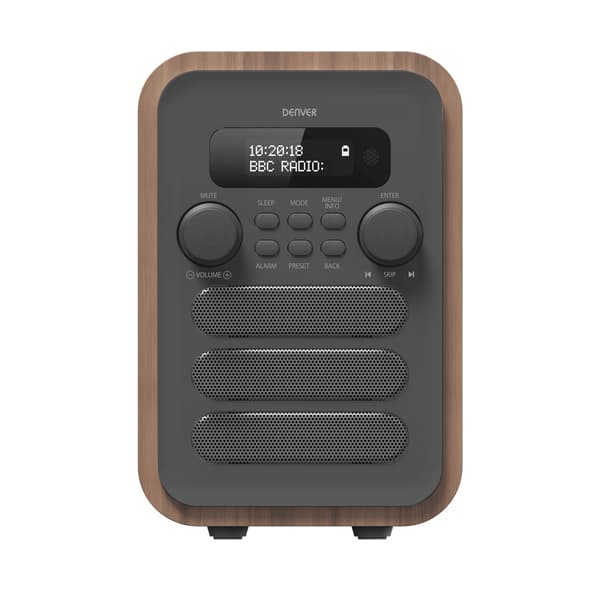 Radio FM DAB+ Bluetooth DAB-48GR Trä/Grafitgrå