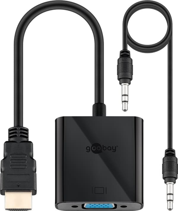 HDMI™/VGA-sovitin, niklattu