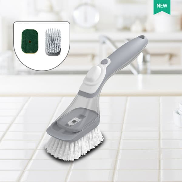 Diskborste med Inbyggd Tvåldispensering Grey