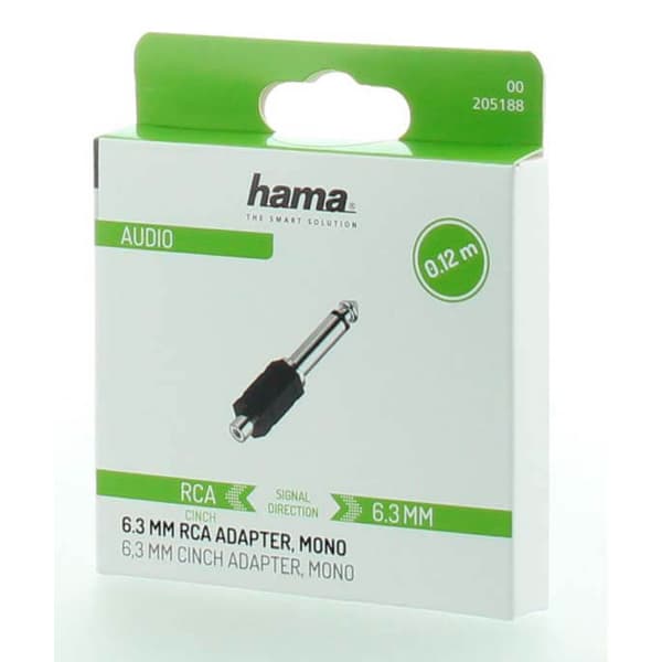 Adapter Audio RCA Socket to 6.3 Jack Mono