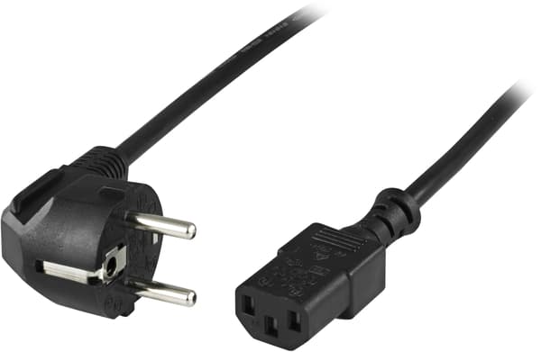 Device cable PC wall angled CEE 7/7 & IEC C13 10m