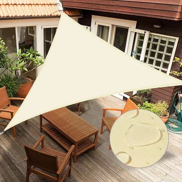 Trekantede solseil / seilduker Beige S