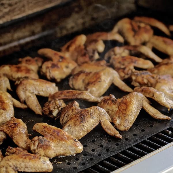 Grillmåtte med huller non-stick Sort 5-pak