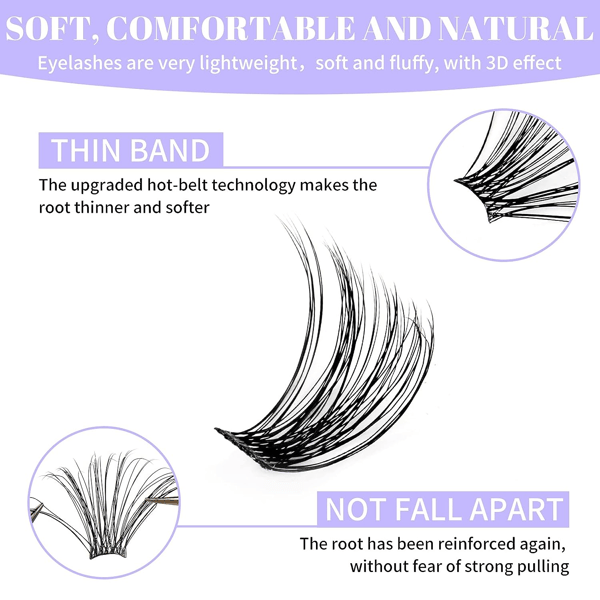Yksittäiset tekoripset eri pituuksilla ja tyyleillä Black Model 2