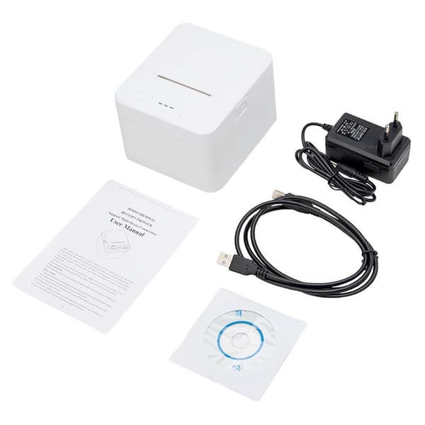 58mm USB+Bluetooth Termisk Kvitteringsskriver - Høyhastighets, Bærbar POS-skriver for Android, iOS & Windows White