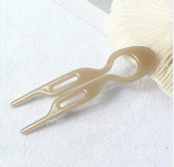 Franske hårnåler, U-formet, 5 stk. Beige
