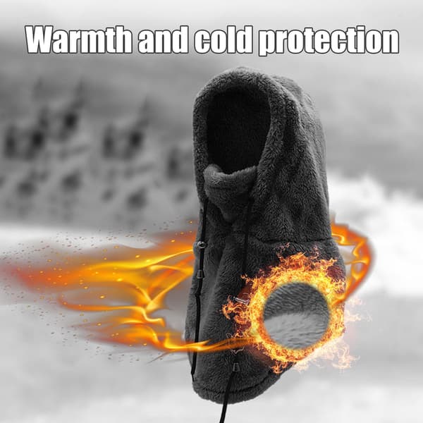 Balaclava vinter ansigts- og halsmaske Black M