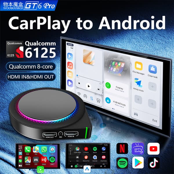 CarPlay-adapter for biler med kablet CarPlay