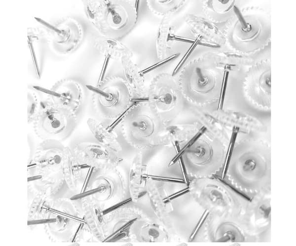 100 st Växel häftstift - Säkra & Stilfulla Transparent