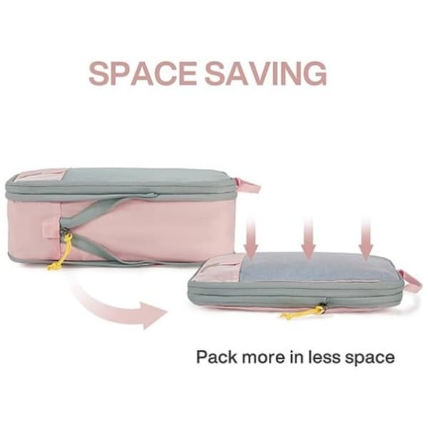 Set med 2 packkuber för reseorganisation Pink