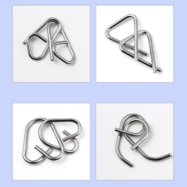Memory Iron Ring Puzzle Set - Brain Teaser Interlock Spel kompatibelt med olika varumärken