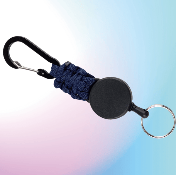 Infällbar Nyckelring med bältesklämma, 2-pack NavyBlue