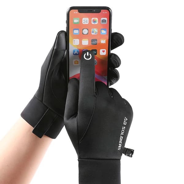 Vinter Touchscreen-handsker - varme, vindtætte og vandtætte Black L