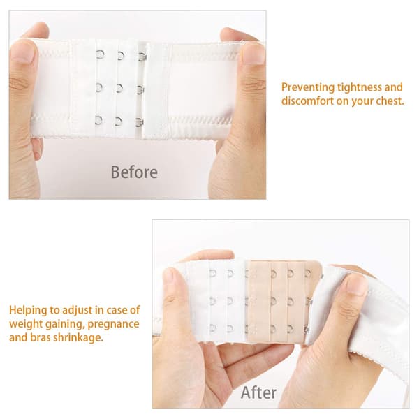 BH-Förlängare Vit / Svart / Beige 3-pack