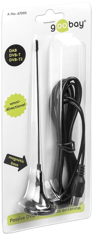 Passiv DVB-T2 (HD) mini magnetantenne