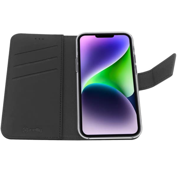 Lommebokdeksel til iPhone 14 Plus, svart