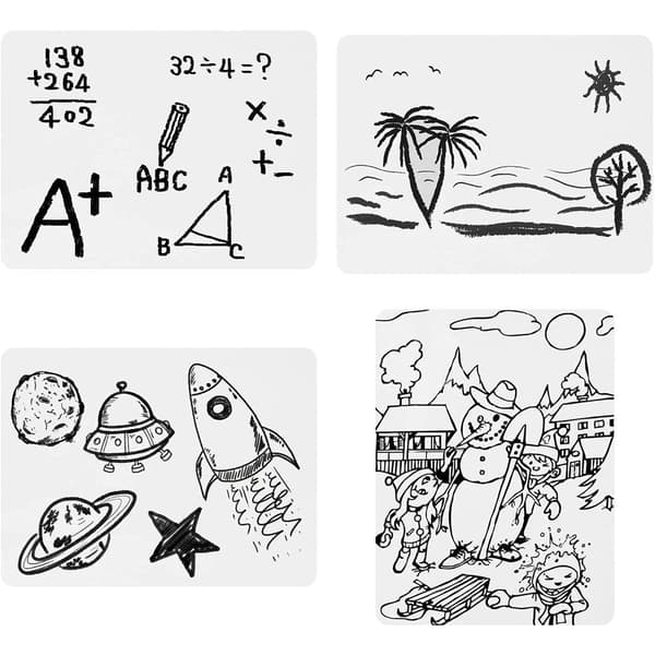 Magnetisk whitboardtavla för kylskåp 6-pack White A4