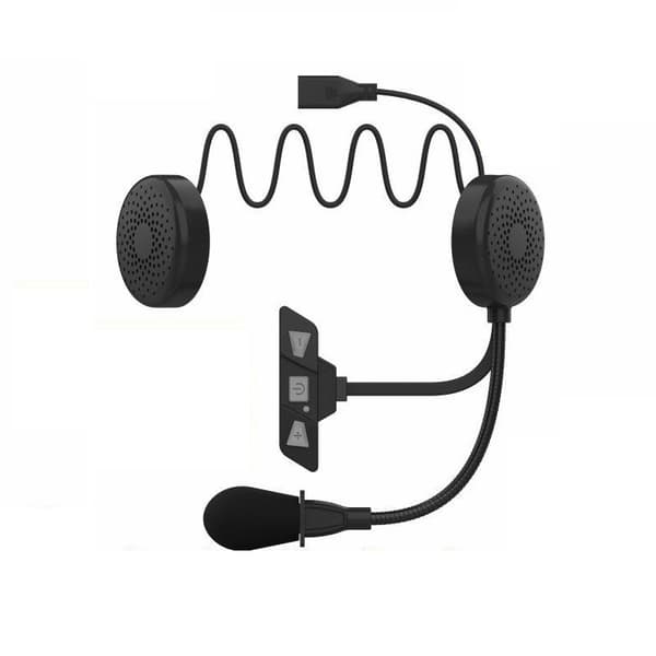 Motorcykelhjelm Headset Bluetooth 5.2 Black