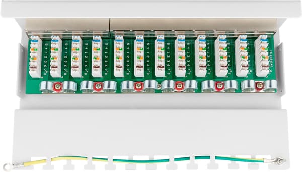 CAT 6 Mini/Desktop Patch Panel, 12 Ports