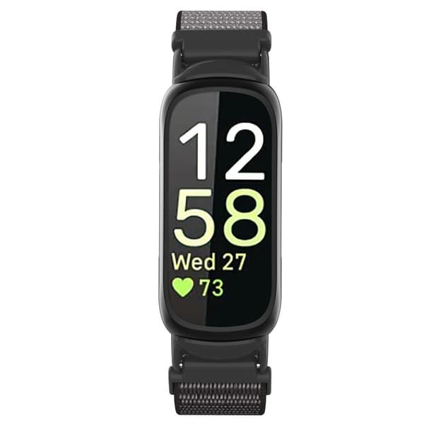 Nylon Loop Hook and Loop Rem Kompatibel med Fitbit Inspire 3 - Fås i Flere Farver Grey
