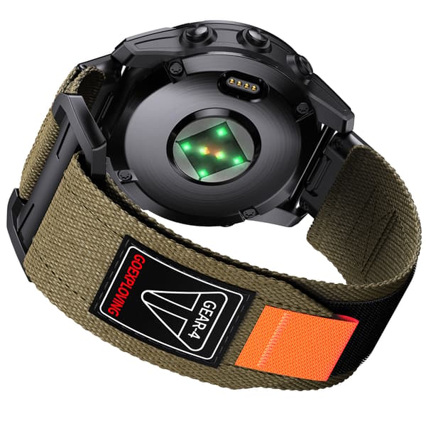 Quick Release 26mm Vævet Nylonrem til Garmin-ure Green