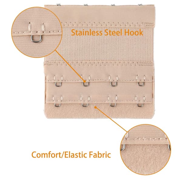 BH-Förlängare Vit / Svart / Beige 3-pack