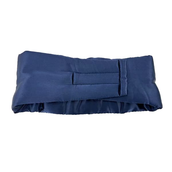 Justerbar Dubbelsidig Sovmask i Siden NavyBlue
