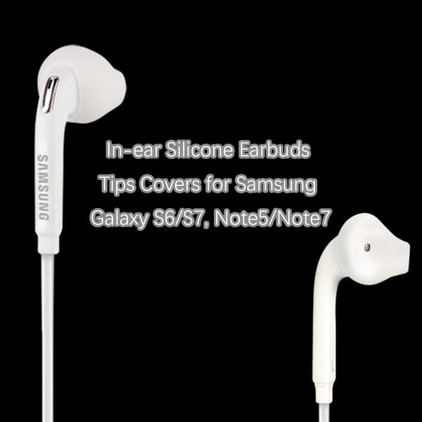In-ear silikon øreplugger deksler for Samsung Galaxy S6/S7, Note5/Note7 White